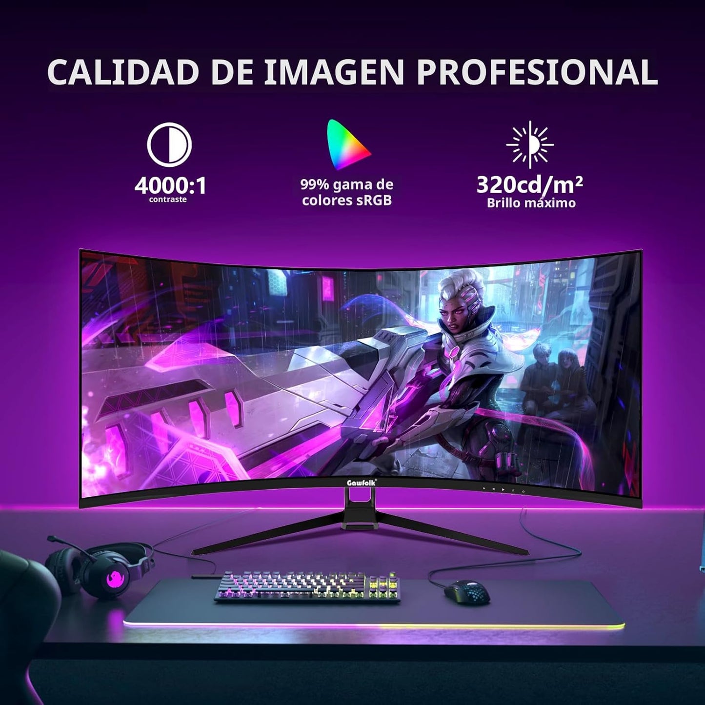 GAWFOLK ULTRAWIDE CURVO 34"