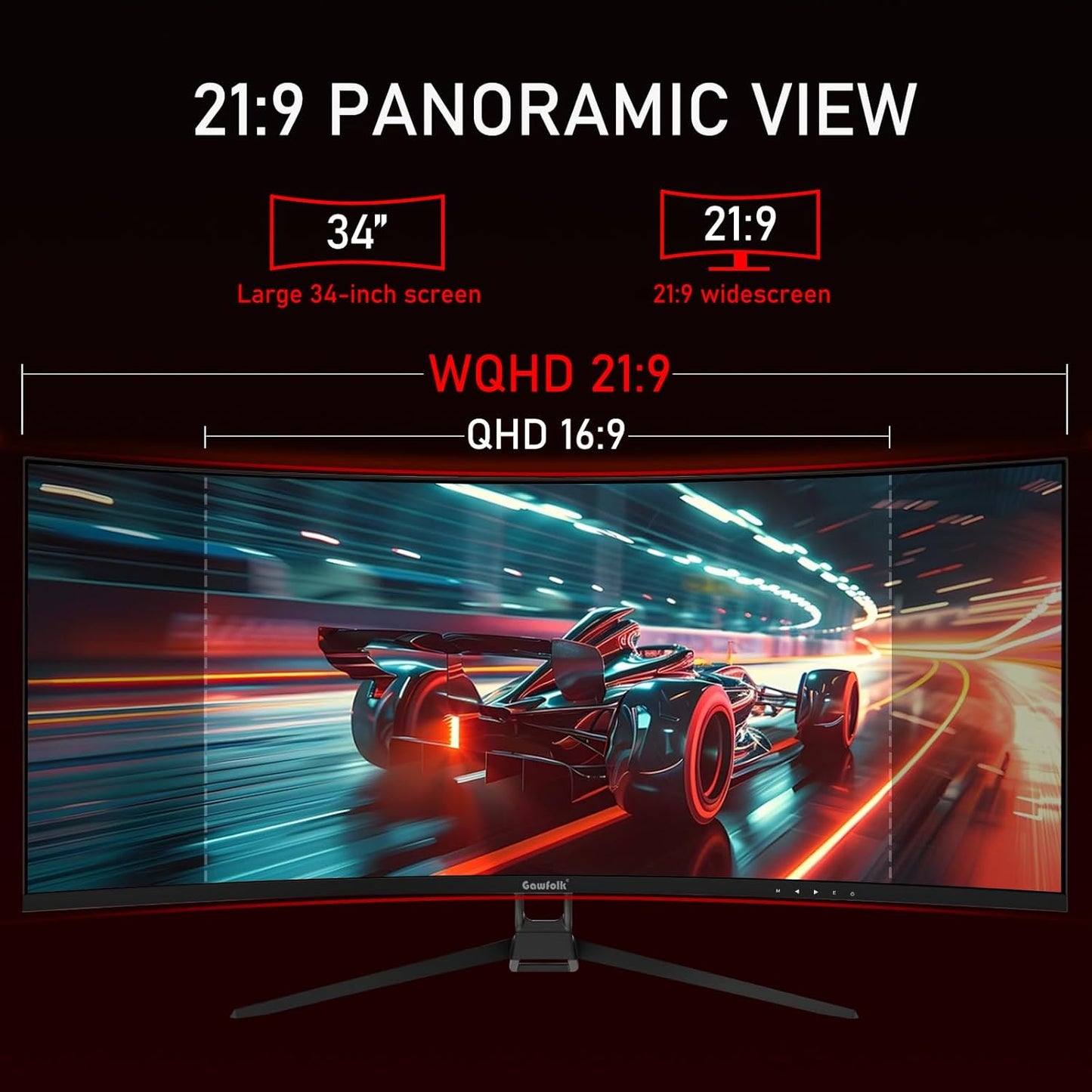GAWFOLK ULTRAWIDE CURVO 34"