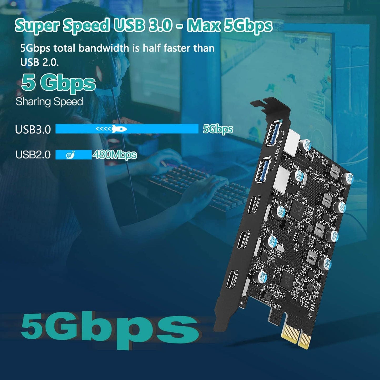 TARJETA ADAPTADORA PCI-E A USB