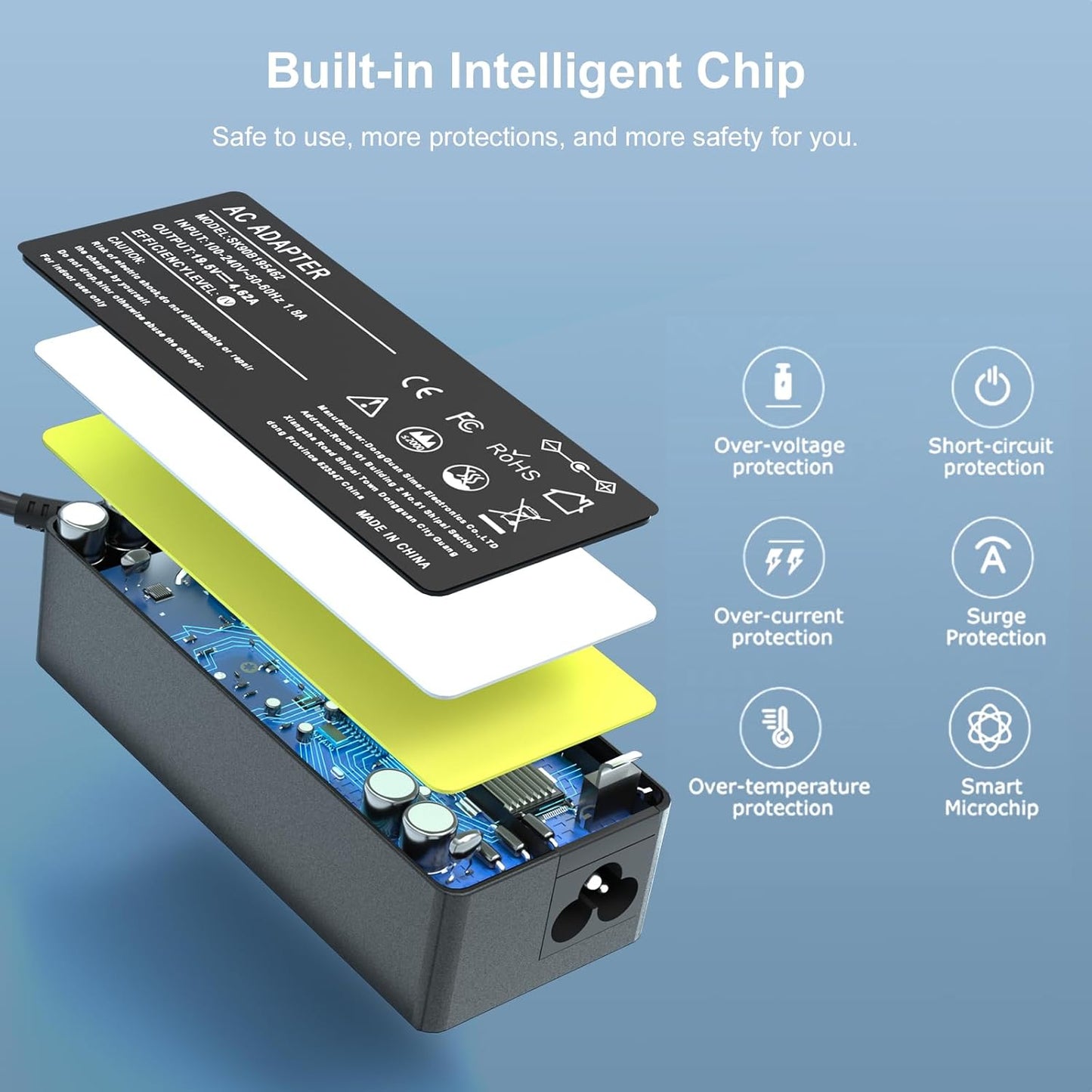 CARGADOR UNIVERSAL PARA LAPTOP 90W