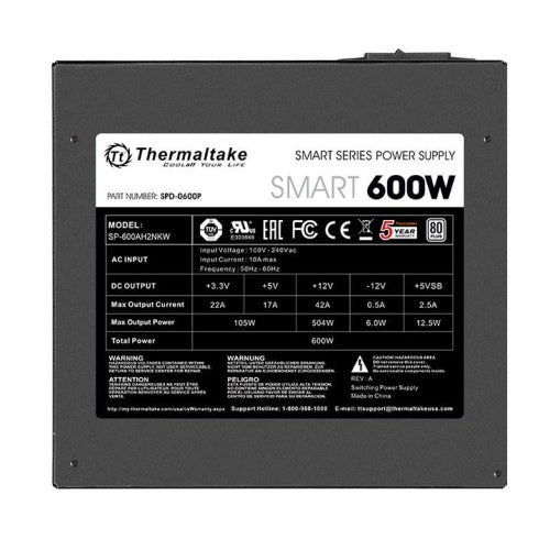 THERMALTAKE SMART 600W 80 PLUS