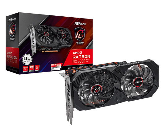 ASROCK RADEON RX 6500 XT PHANTOM GAMING D 4GB OC