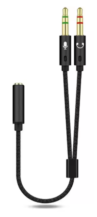 ADAPTADOR DE AUDIO 1 A 2 (DIVISOR Y) DE AURICULARES