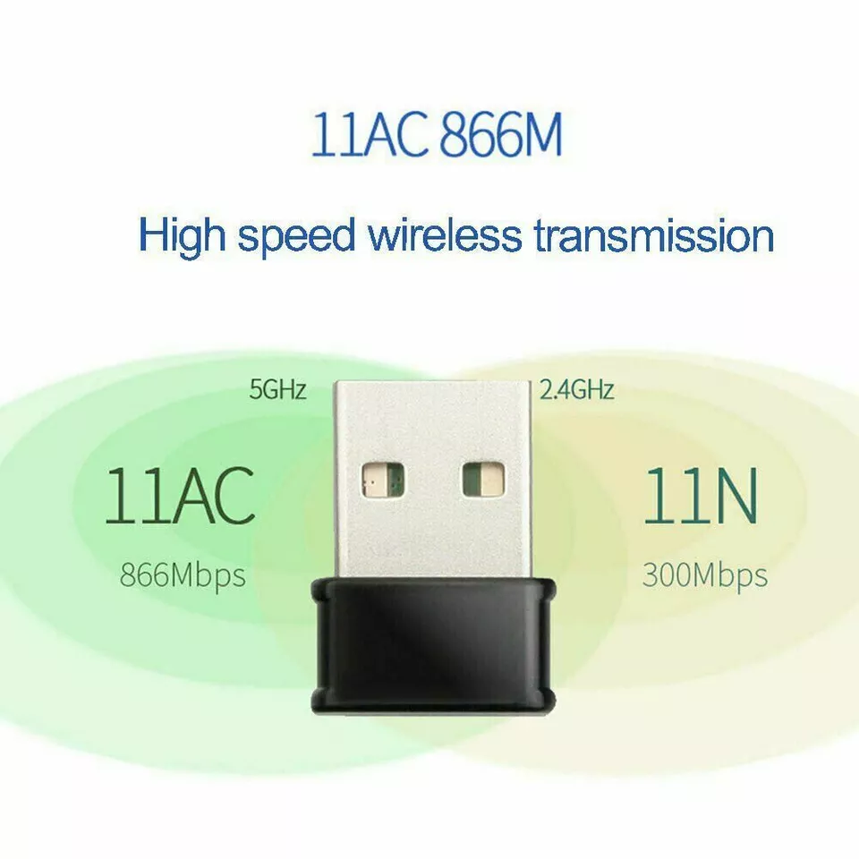 ADAPTADOR WIFI USB INALÁMBRICO AC1200Mbps