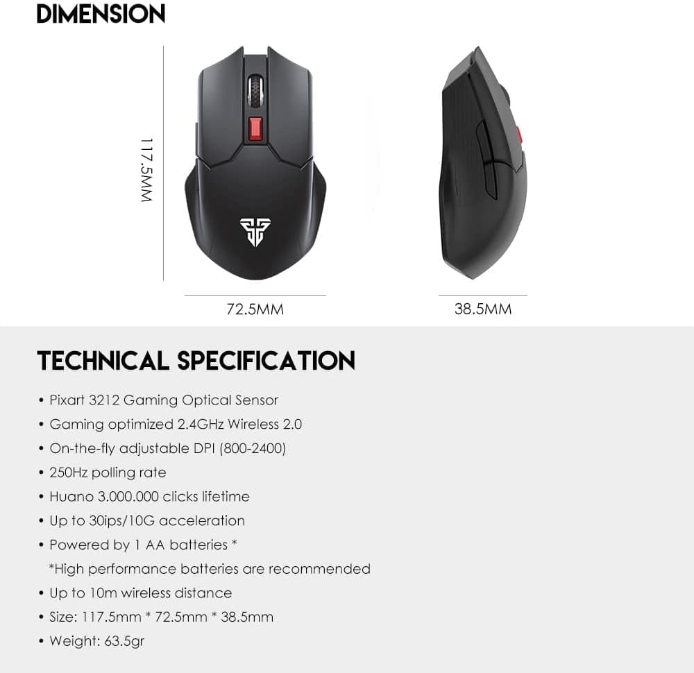 MOUSE INALAMBRICO FANTHECH CRUISER WG11