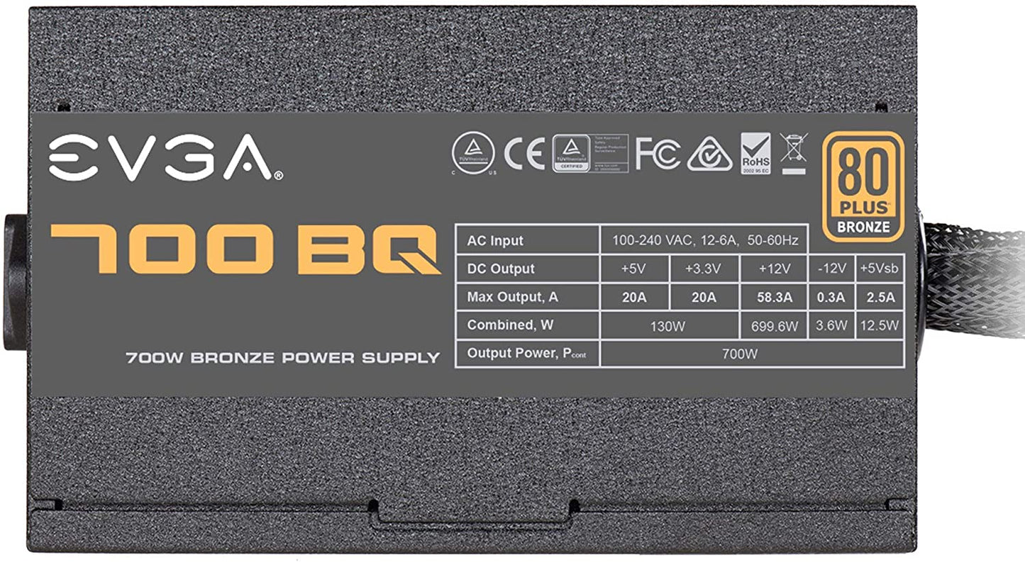 POWER SUPPLY EVGA 700 W 80+ Bronce