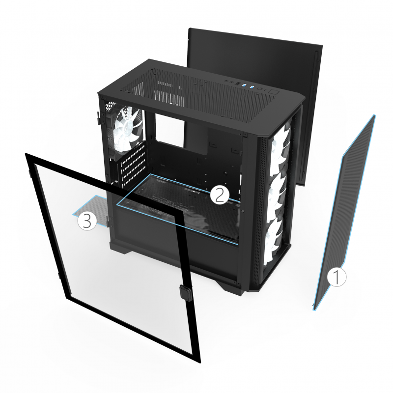 CASE MONTECH AIR 100 ARGB