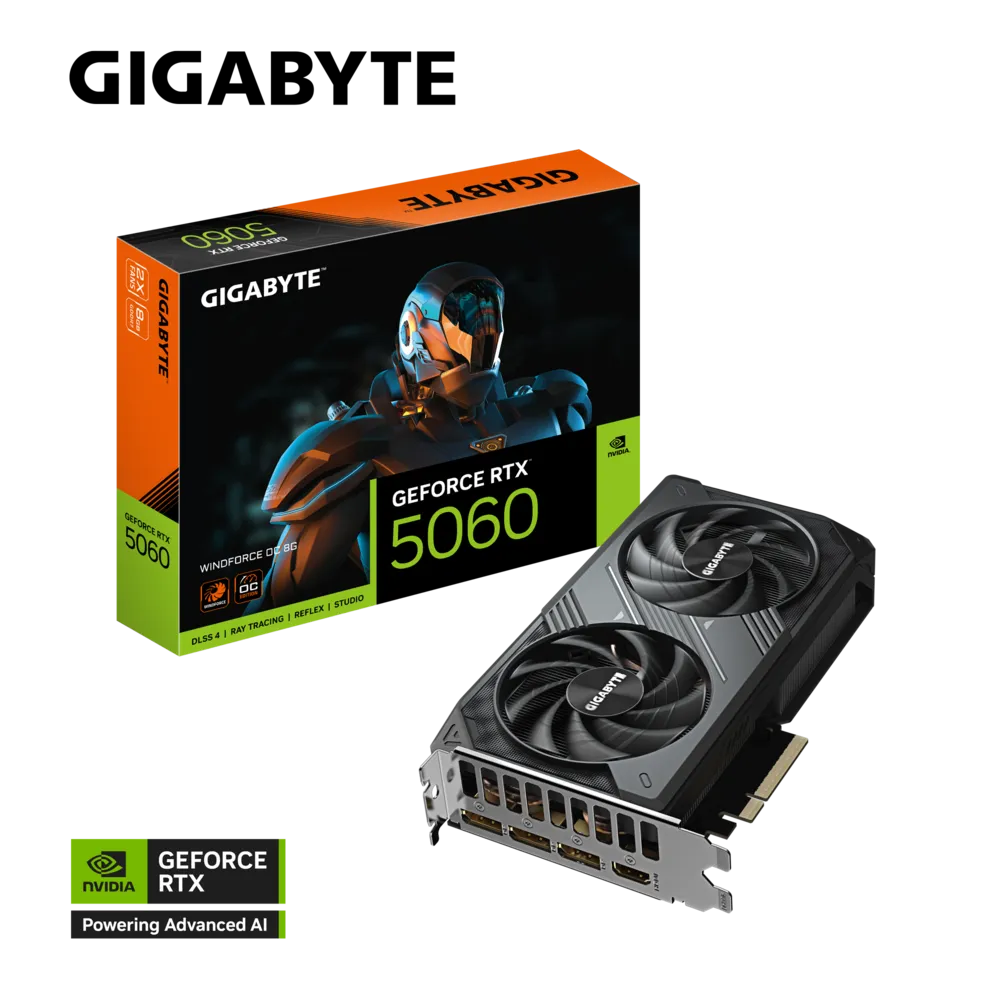 GIGABYTE GEFORCE RTX 5060 WINDFORCE 2X OC 8G