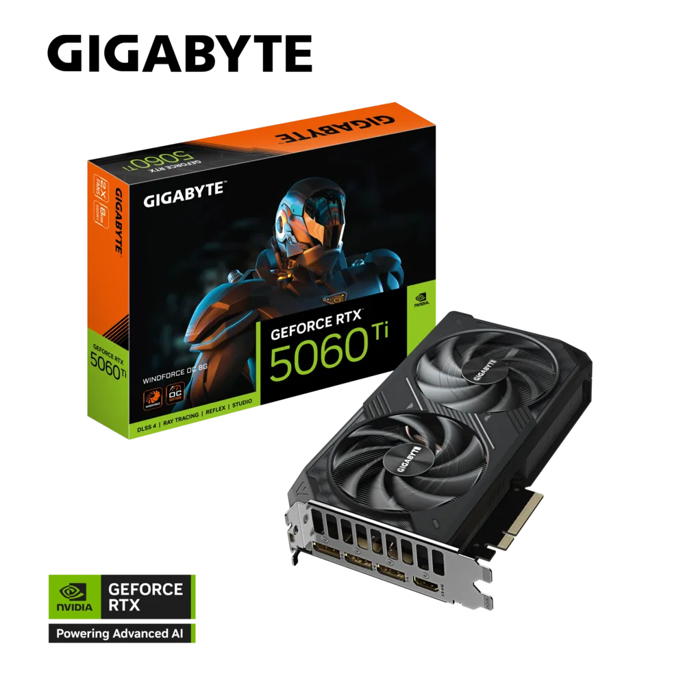 GIGABYTE GEFORCE RTX 5060 TI WINDFORCE 2X OC 8G