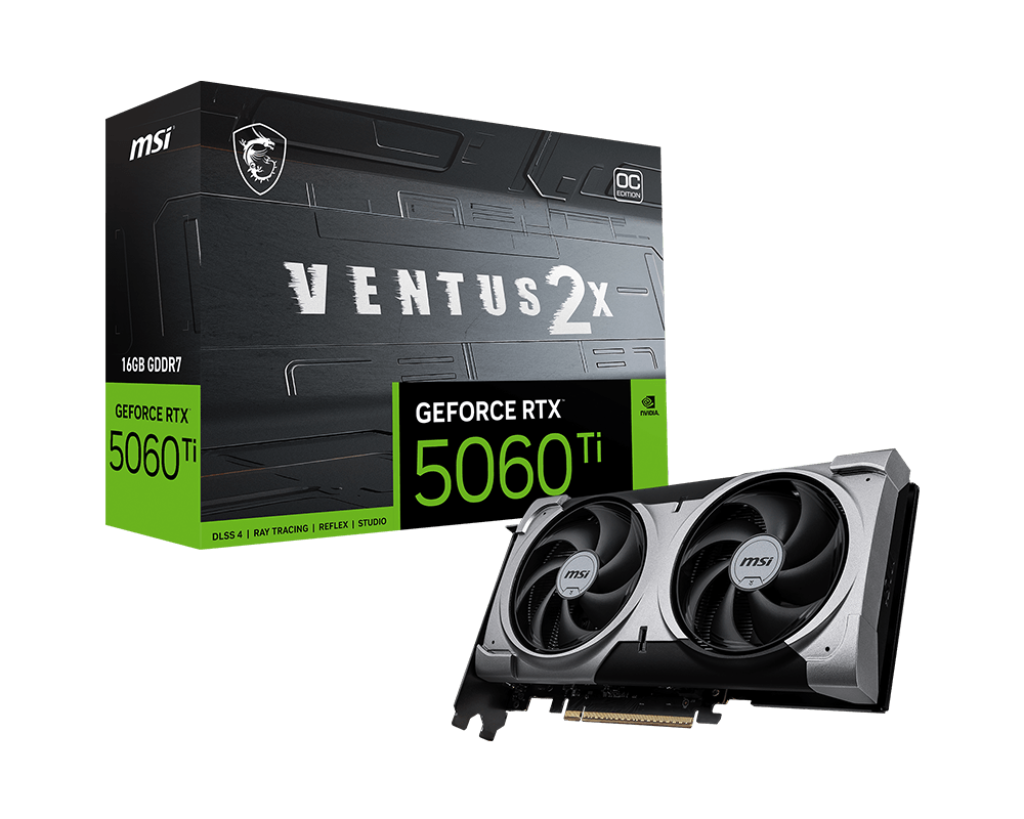 MSI GEFORCE RTX 5060 TI 16G VENTUS 2X OC PLUS