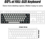 Abucow K61S 60% Gris (Switch Azul)