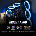 Kit 5 Ventiladores Empowered ARGB 120mm