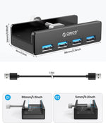 Hub Orico Clip 4 Puertos USB 3.0 MH4PU-P