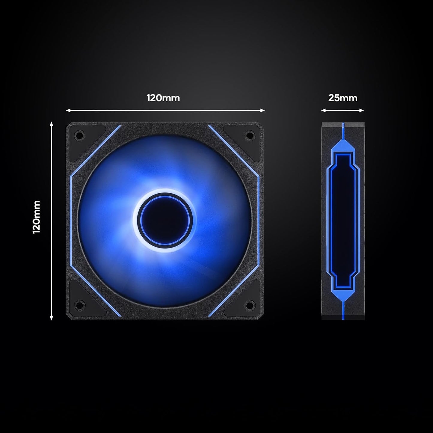 DARKROCK F120 FAN KIT RGB