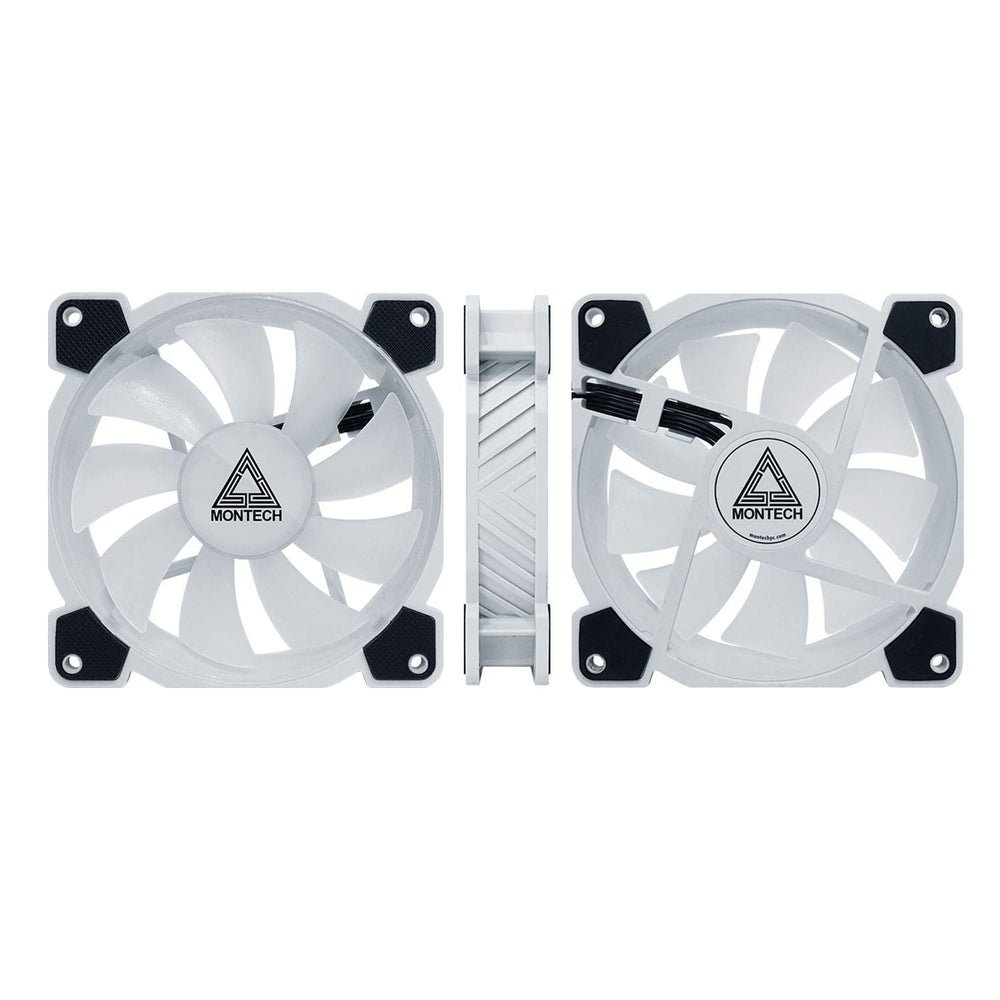 Kit 3 Ventiladores Montech Z3 Pro ARGB Blanco