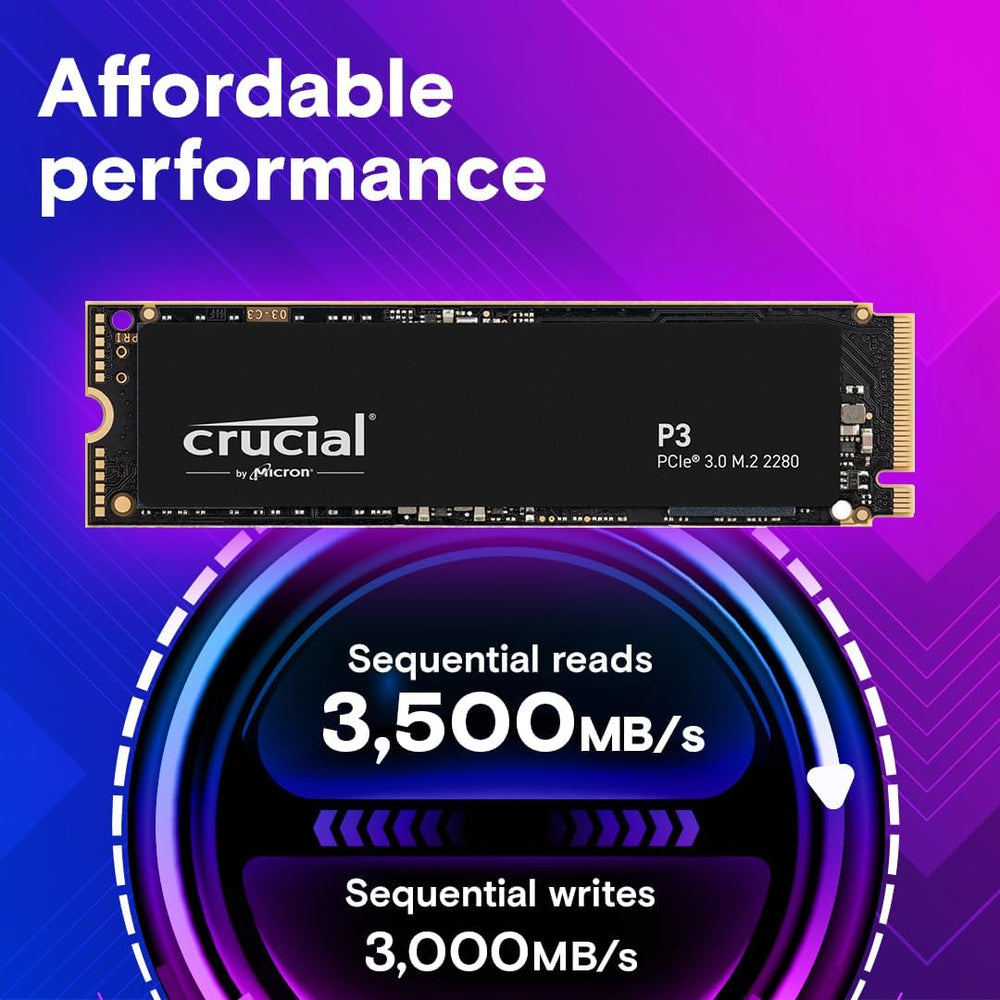 SSD Crucial P3 500GB NVMe