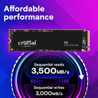 SSD Crucial P3 500GB NVMe
