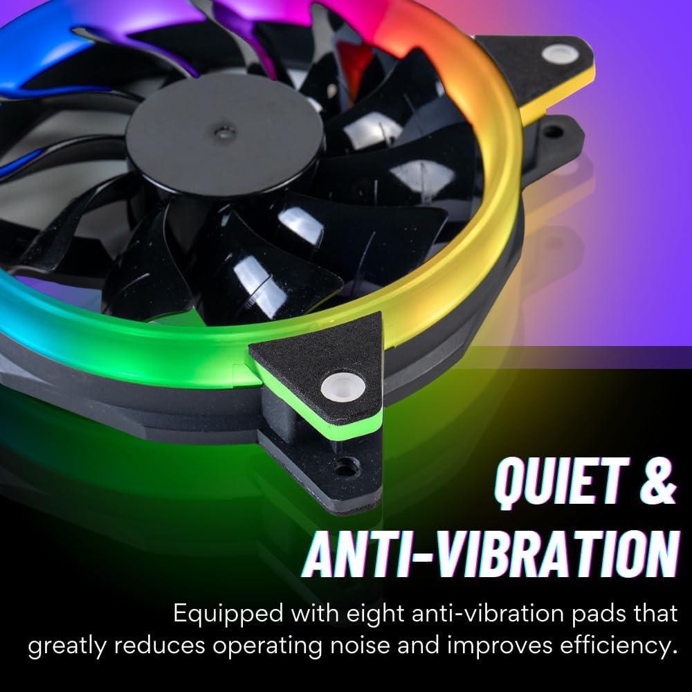 Kit 5 Ventiladores Empowered ARGB 120mm