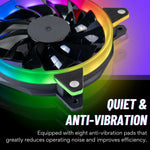 Kit 5 Ventiladores Empowered ARGB 120mm