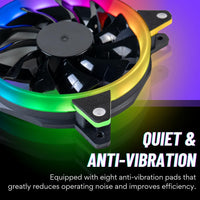 Kit 5 Ventiladores Empowered ARGB 120mm