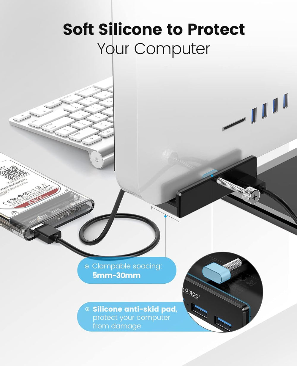 Hub Orico Clip 4 Puertos USB 3.0 MH4PU-P