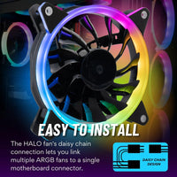 Kit 5 Ventiladores Empowered ARGB 120mm