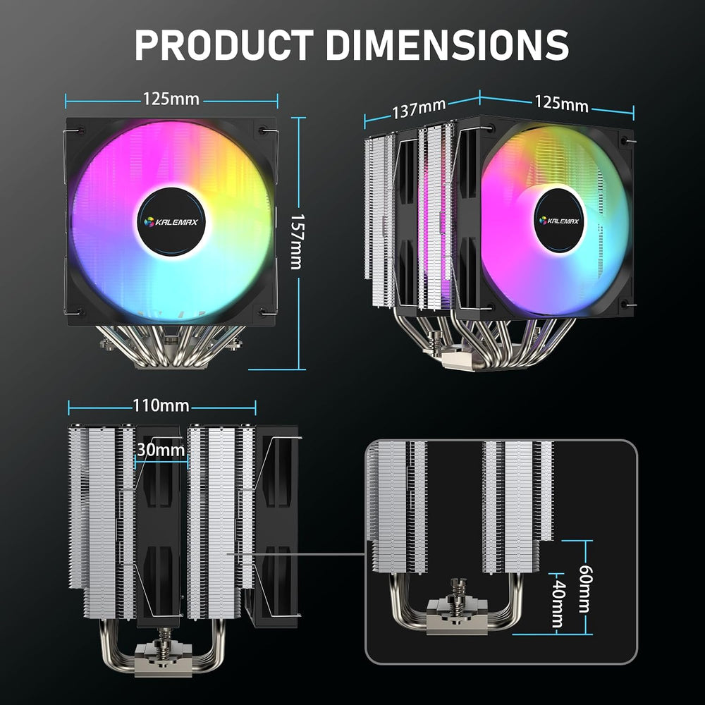 Disipador CPU Kalemax 120mm ARGB