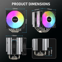 Disipador CPU Kalemax 120mm ARGB