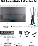 MONITOR GAMING FYHXELE 24" 165Hz Full HD 1080P G2465F vista 7