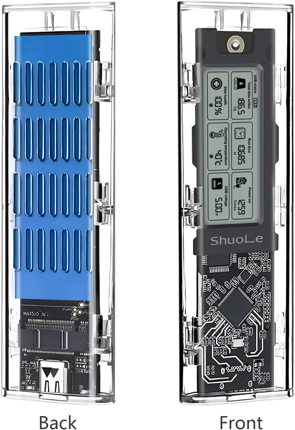 Enclousure Shuole M.2 NVMe USB-C Smart Digital