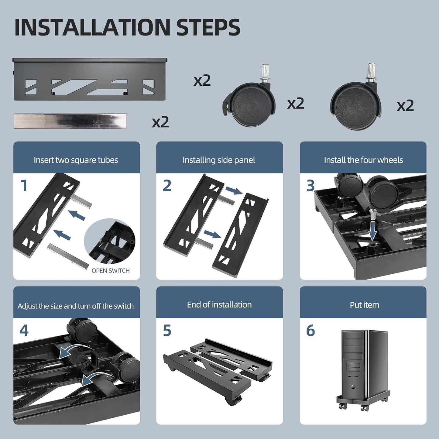 SOPORTE AJUSTABLE PARA CPU HOVADOVA