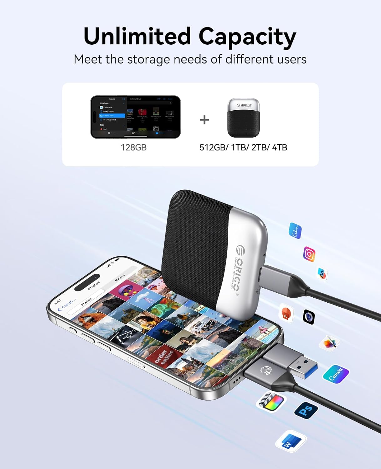 SSD EXTERNO ORICO M5PLUS