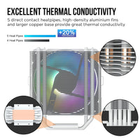 Disipador CPU Vetroo V5 Blanco