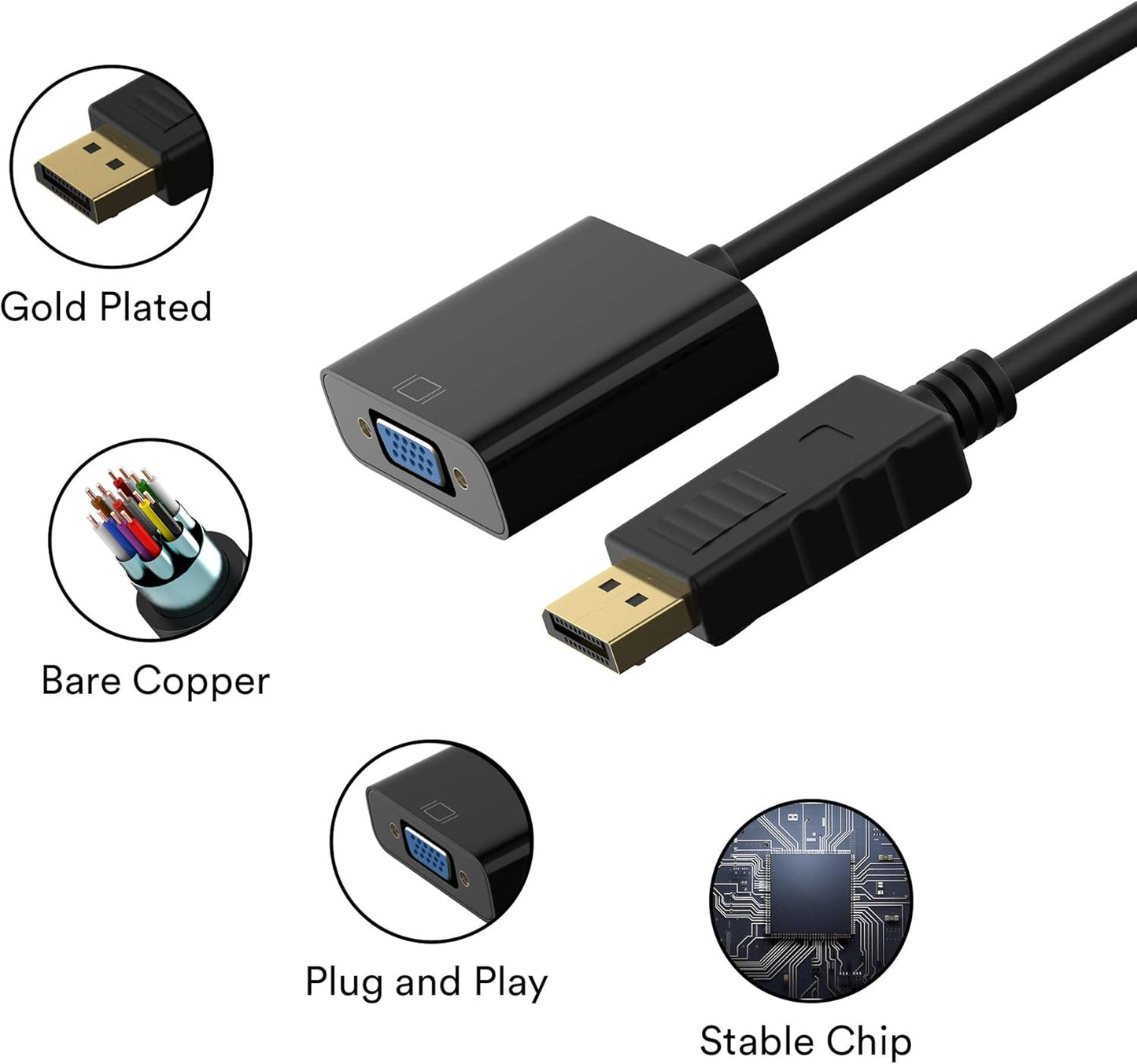 ADAPTADOR DISPLAYPORT (DP) A VGA