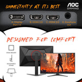 MONITOR AOC 27" CQ27G4H QHD 2K 1500R 180HZ 0.5 MS vista 6