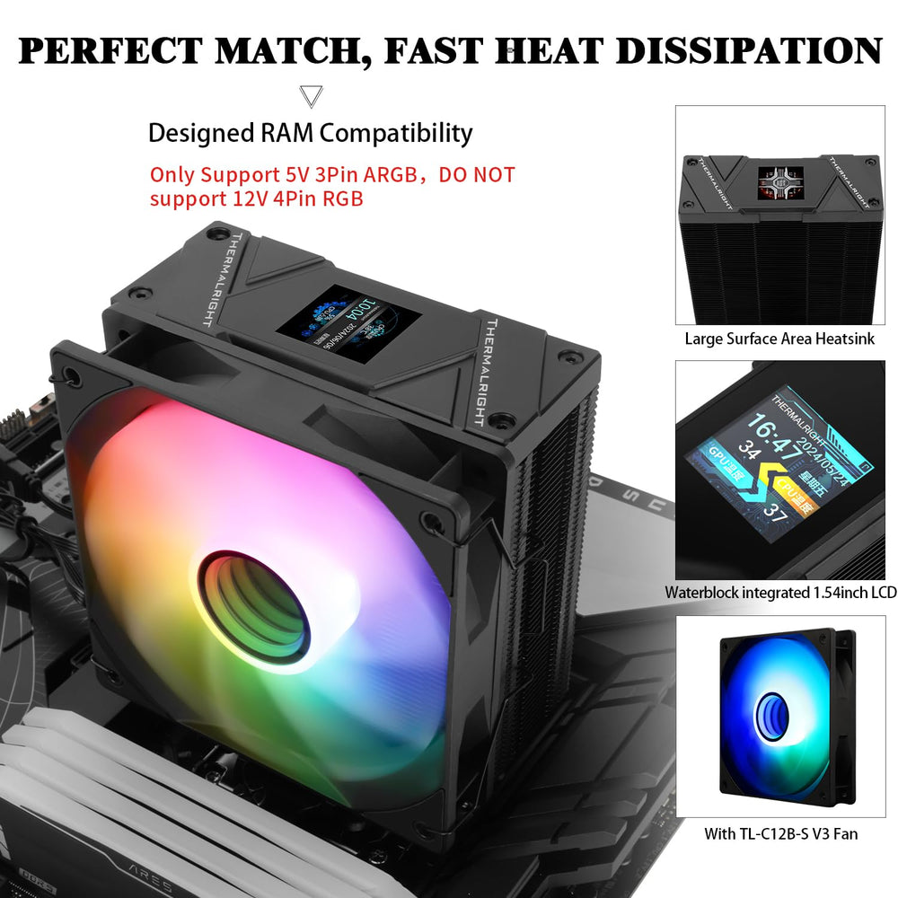 Disipador CPU Thermalright Assassin X 120 Spirit ARGB Negro
