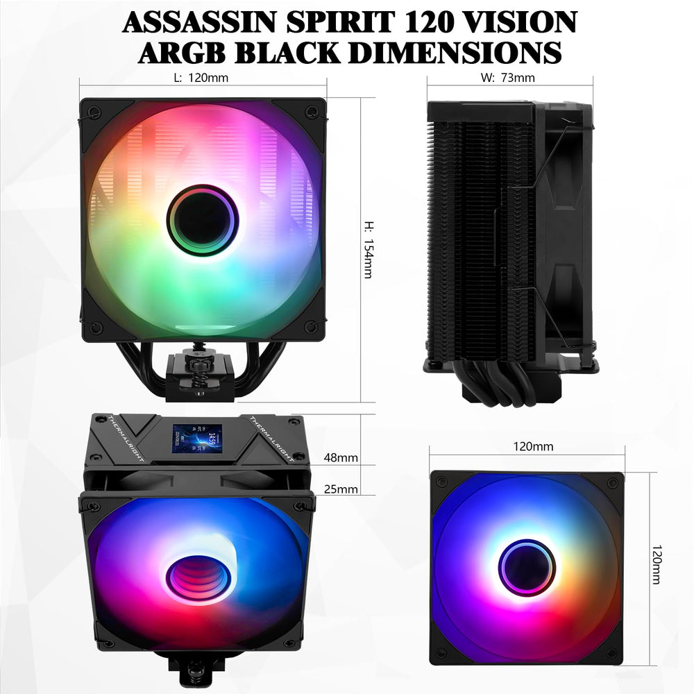 Disipador CPU Thermalright Assassin X 120 Spirit ARGB Negro