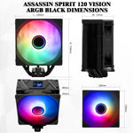 Disipador CPU Thermalright Assassin X 120 Spirit ARGB Negro
