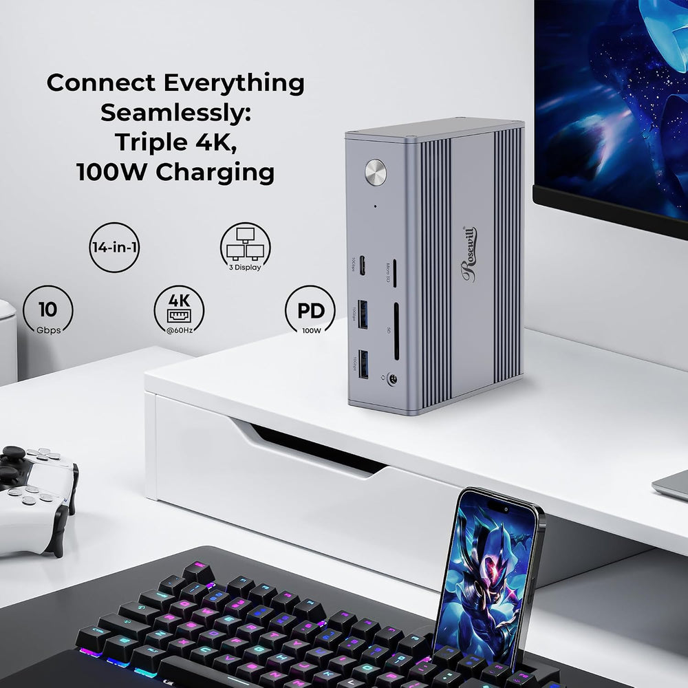 Rosewill RHUB-100W 14-en-1 USB-C