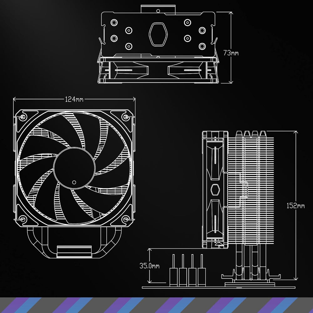 Disipador CPU CoolerMaster Hyper 212 Spectrum V3