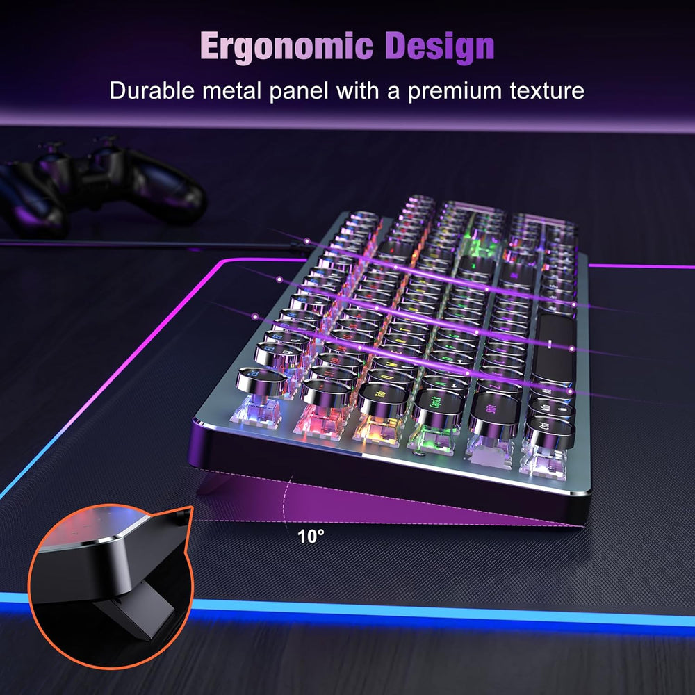 Teclado Risophy Estilo Máquina de Escribir
