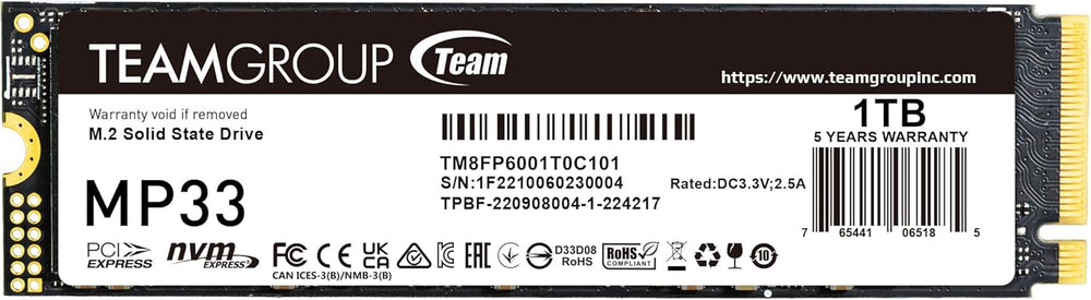 SSD TeamGroup MP33 1TB NVMe