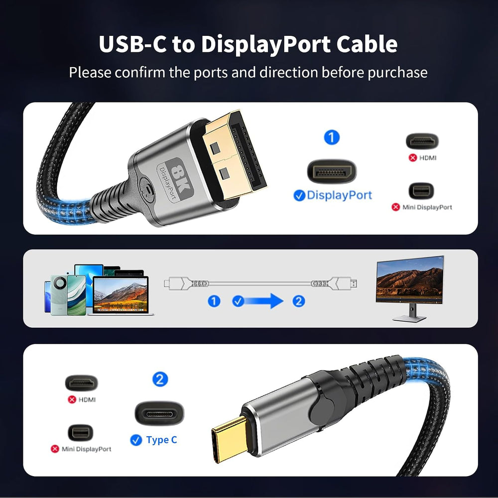 MaxRenard DisplayPort 1.4 8K 3 Pies