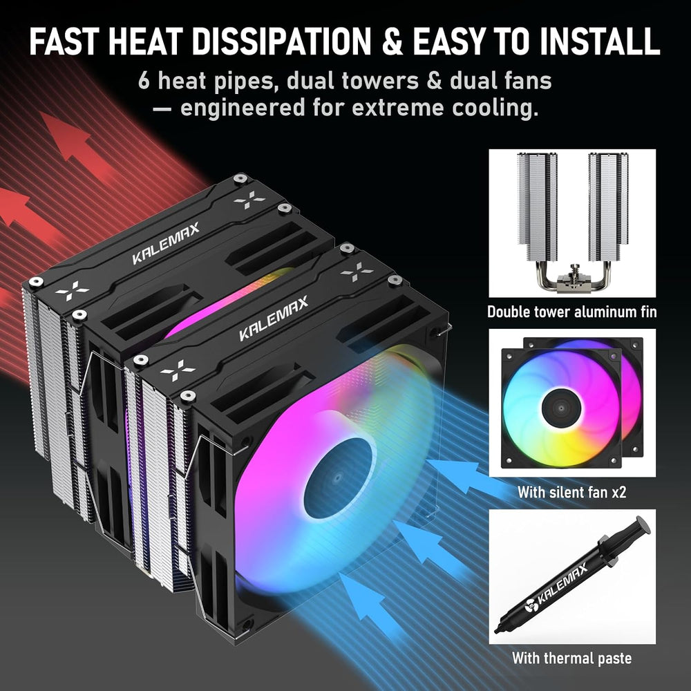 Disipador CPU Kalemax 120mm ARGB