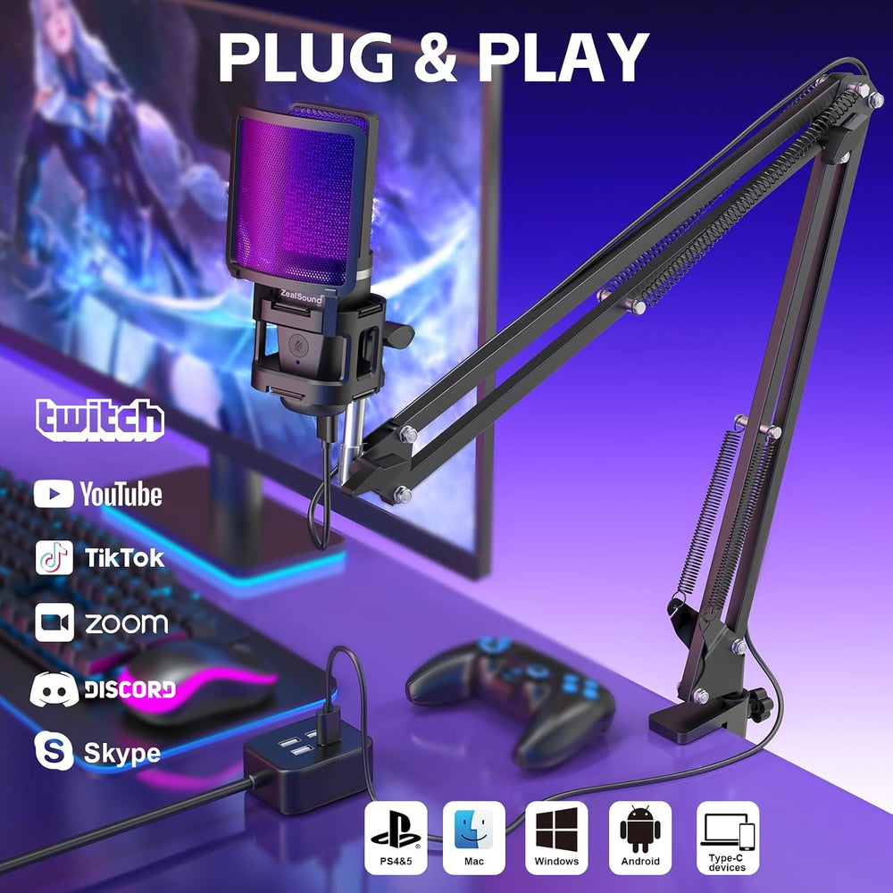 Zealsound Mic USB RGB