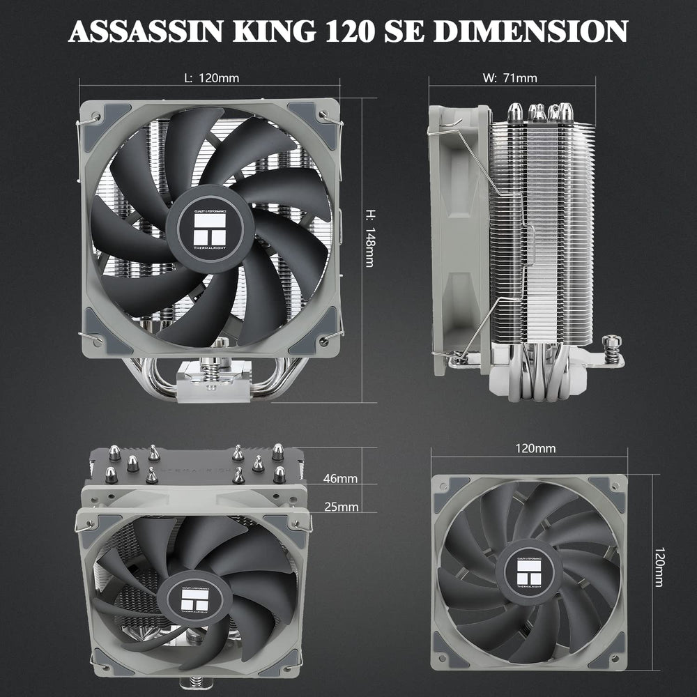 Disipador CPU Thermalright Assassin King 120 SE Negro