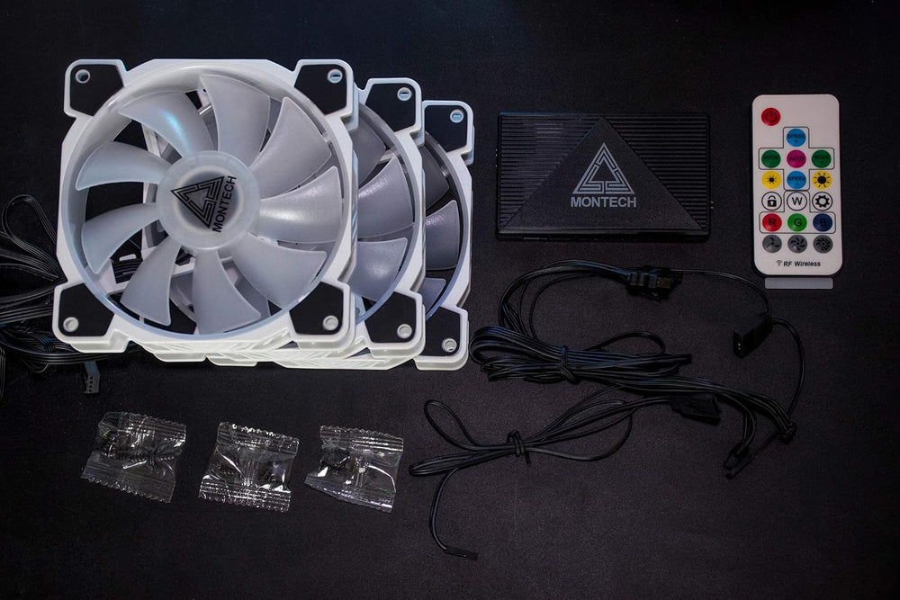 Kit 3 Ventiladores Montech Z3 Pro ARGB Blanco