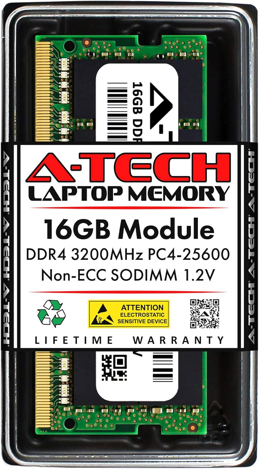 RAM LAPTOP A-TECH 16GB DDR4 3200 MHZ SODIMM (UNIDAD)