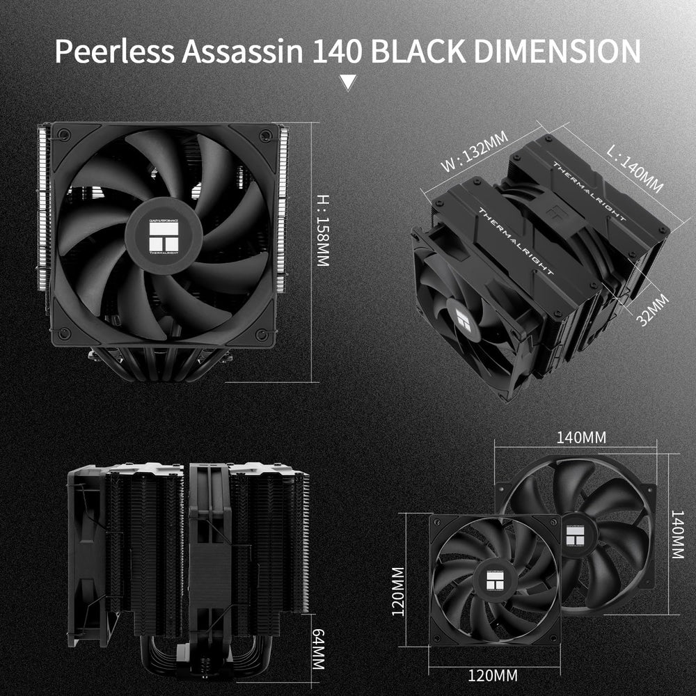 Disipador CPU Thermalright Assassin X 140 Negro