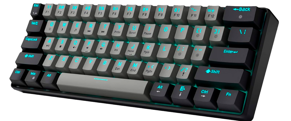Abucow K61S 60% Gris (Switch Azul)